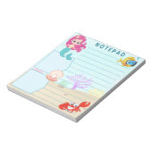 Onder het Zee Zeemeermin Krab Fish Pearl Shell The Notitieblok (Gedraaid)