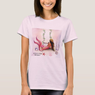 Onder het Zee Zeemeermin Oceaan Paarse Turquoise T-shirt