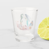 Onder het Zee Zeemeermin Seahorse Beach Seashells Shot Glas (Achterkant)