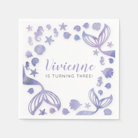 Onder het Zee Zeemeermin Servet (Voorkant)