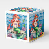Onder het Zee Zeemeermin Verjaardagsfeest Bedankdoosjes (Voorkant Zijde)