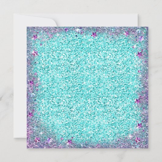 Onder het Zee Zeemeermin Verjaardagsuitnodigingen Kaart (Achterkant)