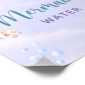 Onder het zee Zeemeermin Water Verjaardagsfeest Poster (Hoek)