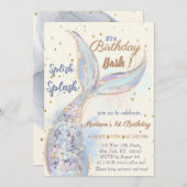 Onder Het Zee Zeemeerminverjaardag Kaart (Voorkant / Achterkant)