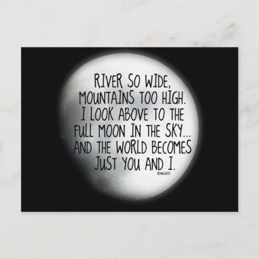 Onder hetzelfde moongedicht briefkaart (Voorkant)