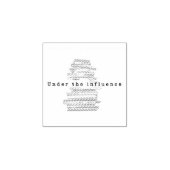 Onder invloed rubberstempel (Afrduk)