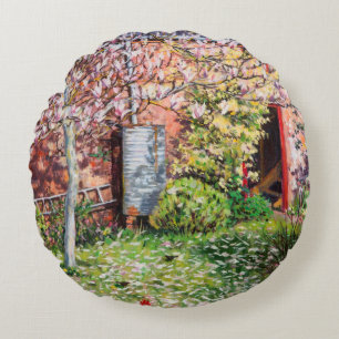 Onder Magnolia Rond Kussen