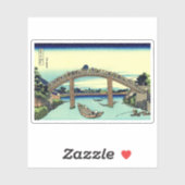Onder Mannen Bridge in Fukagawa Sticker (Vel)
