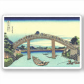 Onder Mannen Bridge in Fukagawa Sticker (Voorkant)