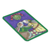 Onder Mistletoe CHRISTMAS RABBITS MAGNET Magneet (Rechterzijde)