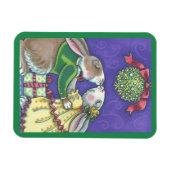 Onder Mistletoe CHRISTMAS RABBITS MAGNET Magneet (Horizontaal)