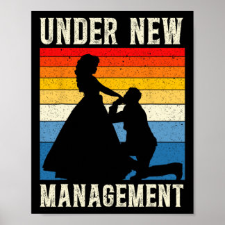 Onder New Management Groom Wedding Bachelor Party Poster