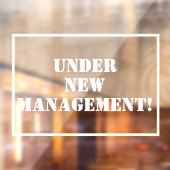 Onder Nieuw Beheer Raamsticker (Vel 2)