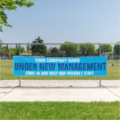 Onder nieuw management business signage blue spandoek (Insitu)