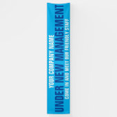 Onder nieuw management business signage blue spandoek (Verticaal)