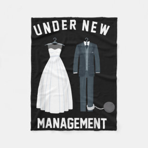 Onder nieuw management voor bruid en bruidegom huw fleece deken