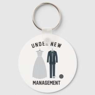Onder nieuw management voor bruid en bruidegom huw sleutelhanger