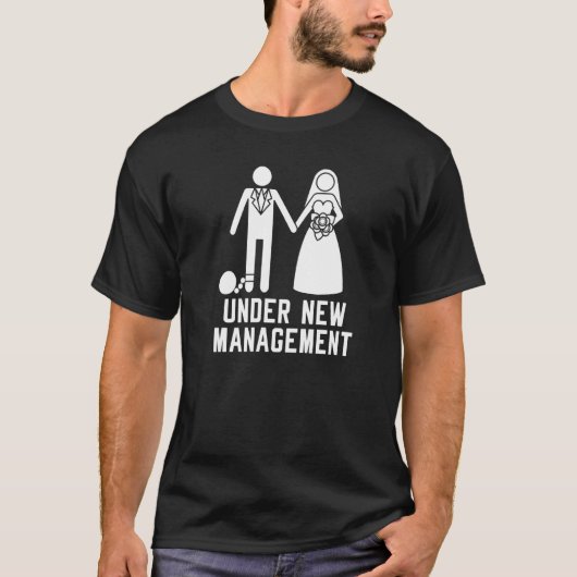 Onder Nieuwe Leiding Bachelor Feest Trouw Mannen T-shirt (Voorkant)