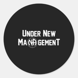 Onder Nieuwe Leiding Narcotica Anonieme Ontwerp Ronde Sticker