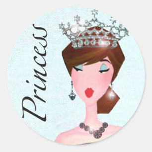 Onder One Tiara sta ik met prinses... stickers
