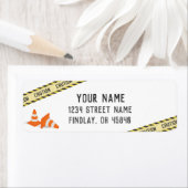 Onder Verblijfsadres bouwwagen Etiket (Insitu)