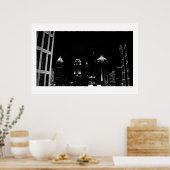 Onder verlichte Steeples Poster (Keuken)