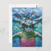 Onder water briefkaart (Voorkant / Achterkant)