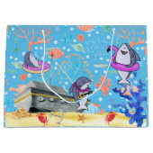 Onder water Deep Zee Shark Party Time Kinder Groot Cadeauzakje (Voorkant)