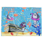 Onder water Deep Zee Shark Party Time Kinder Groot Cadeauzakje (Achterkant)