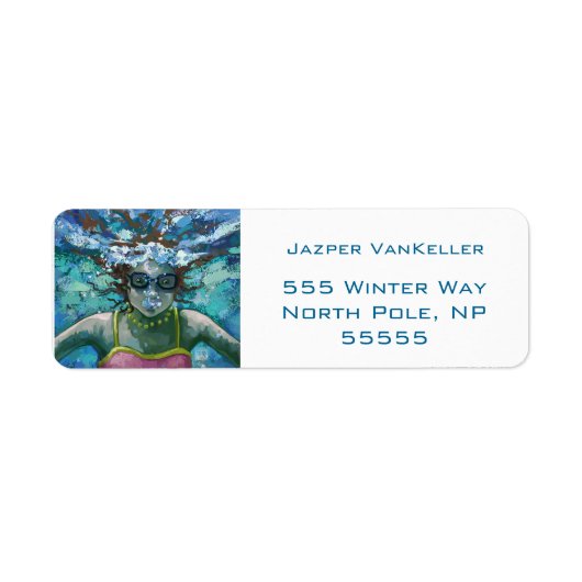 Onder water etiket (Voorkant)