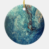 Onder water majesteit Acrylische Abstracte verf Keramisch Ornament (Achterkant)