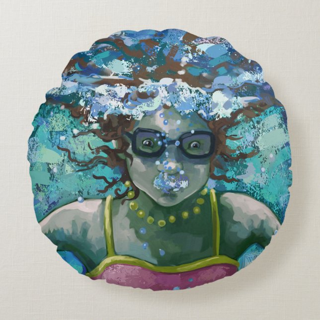Onder water rond kussen (Voorkant)
