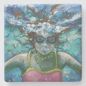 Onder water stenen onderzetter (Voorkant)