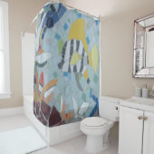 Onder Water Wereld Moonfish Mozaïek Douchegordijn (In situ)