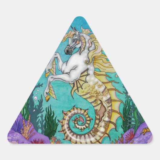 Onder WaterHorse Driehoek Sticker (Voorkant)