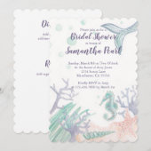 Onder Zee Bridal Shower Invitation Kaart (Voorkant / Achterkant)
