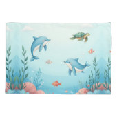 Onder Zee Cute Kussensloop (Achterkant)