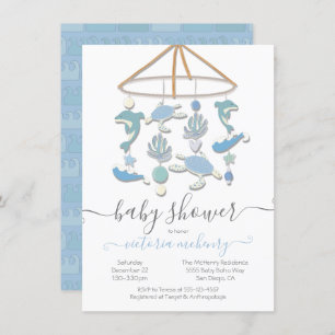 Onder Zee Mobile Baby shower Invitation Kaart