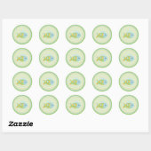 {onder zee} ronde sticker (Vel)