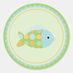 {onder zee} ronde sticker