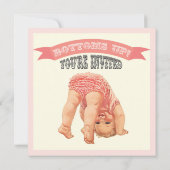 Onderaan de  babymeisjesshow kaart (Achterkant)