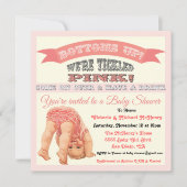 Onderaan de  babymeisjesshow kaart (Voorkant)