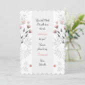 Onderaan de Isle Bridesmaid Request Card Kaart (Staand voorkant)