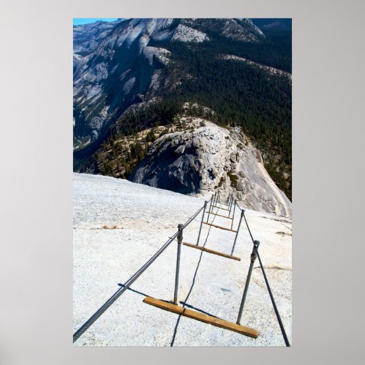 Onderaan de kabels van Half Dome Poster (Voorkant)