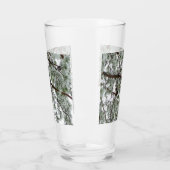 Onderaan de sneeuwbedekte pijnboom Winter Foto Glas (Links)
