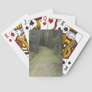 Onderaan het pad pokerkaarten