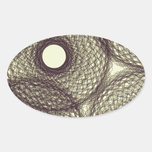 onderaan in duisternis ovale sticker (Voorkant)
