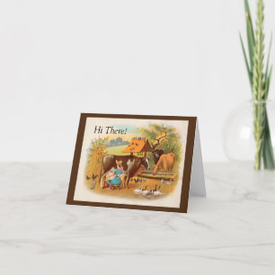 Onderaan op de Boerderij Note Card Kaart