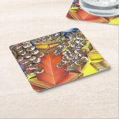 Onderafdeling Ruimte en handel Vierkante Kartonnen Onderzetter (Schuin)