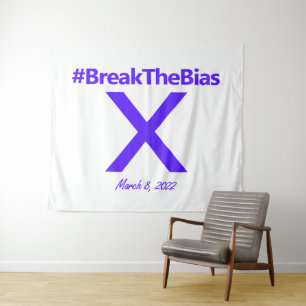 Onderbreek de Bias Hashtag 8 Vrouwendag 2022 Wandkleed